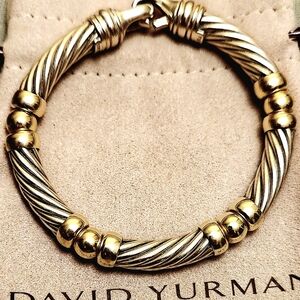 David Yurman Metro Cable Bracelet  .925 & 18kt